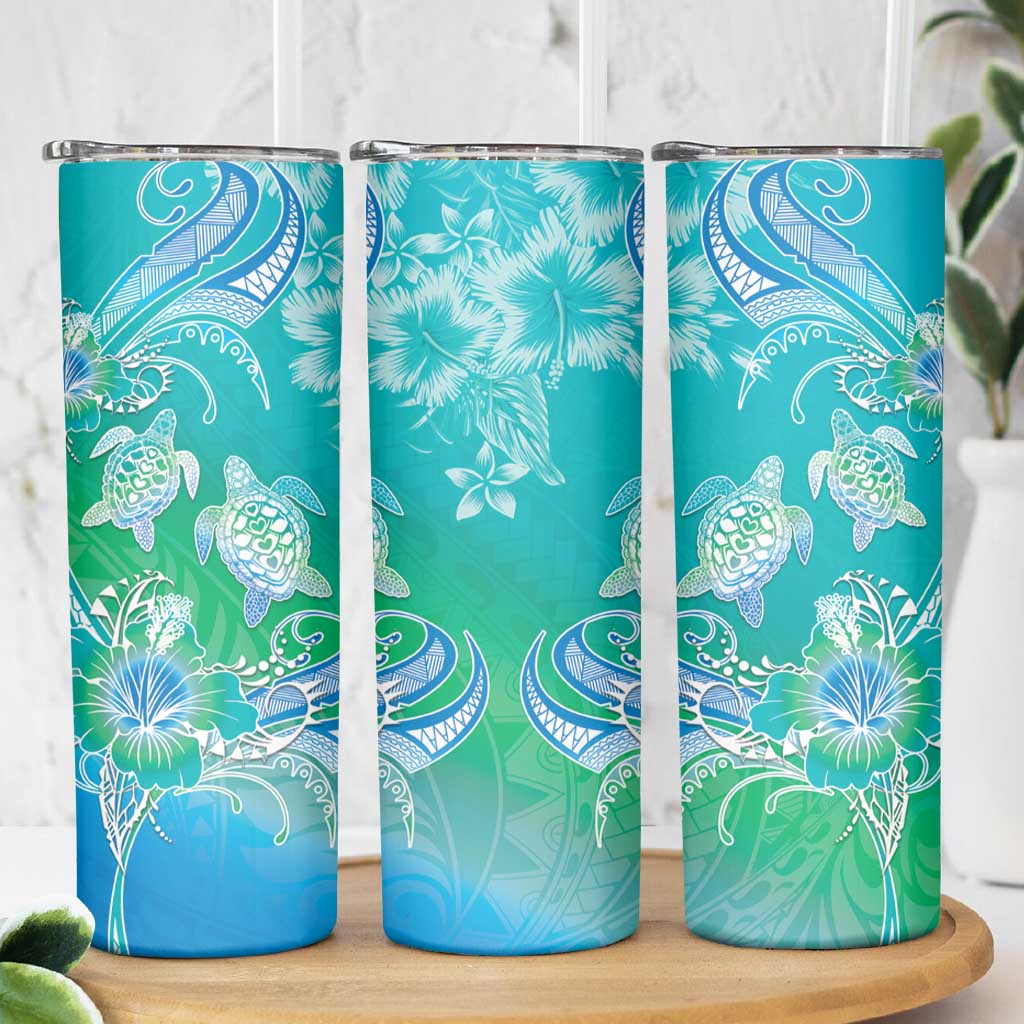 Polynesia Sea Turtle Couple Skinny Tumbler I Am Turtley In Love With You LT05 - Polynesian Pride