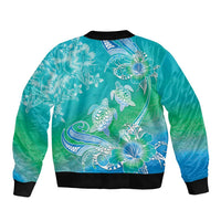 Polynesia Sea Turtle Couple Sleeve Zip Bomber Jacket I Am Turtley In Love With You LT05 - Polynesian Pride