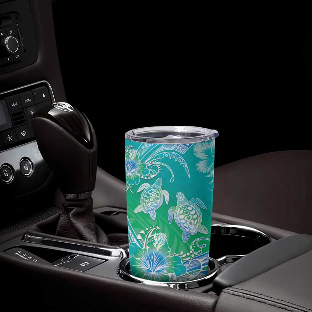Polynesia Sea Turtle Couple Tumbler Cup I Am Turtley In Love With You