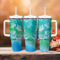 Polynesia Sea Turtle Couple Tumbler With Handle I Am Turtley In Love With You