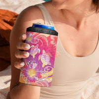 Polynesia Sea Turtle Couple 4 in 1 Can Cooler Tumbler One Soul One Love