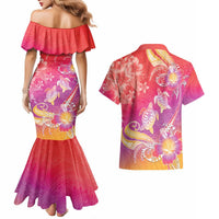 Polynesia Sea Turtle Couple Couples Matching Mermaid Dress and Hawaiian Shirt One Soul One Love LT05 - Polynesian Pride