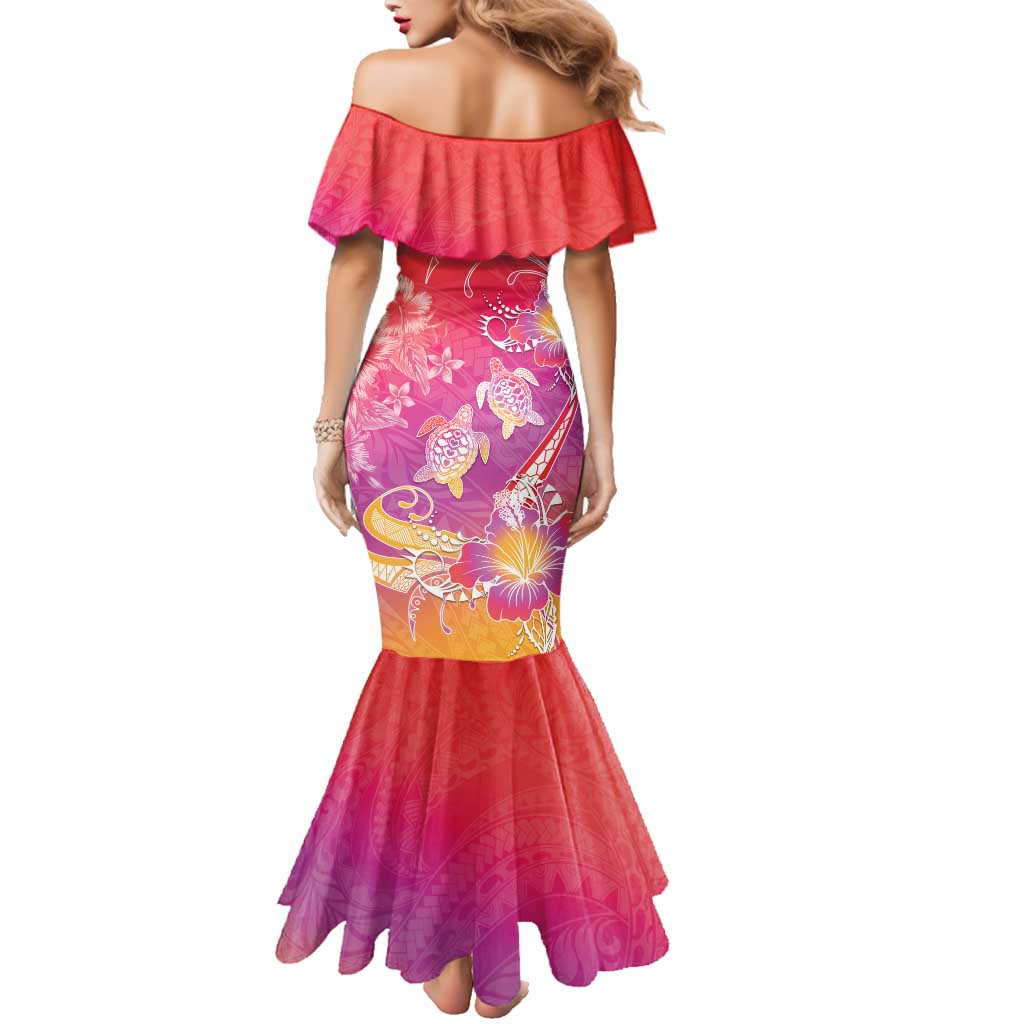 Polynesia Sea Turtle Couple Family Matching Mermaid Dress and Hawaiian Shirt One Soul One Love LT05 - Polynesian Pride