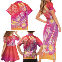 Polynesia Sea Turtle Couple Family Matching Short Sleeve Bodycon Dress and Hawaiian Shirt One Soul One Love LT05 - Polynesian Pride