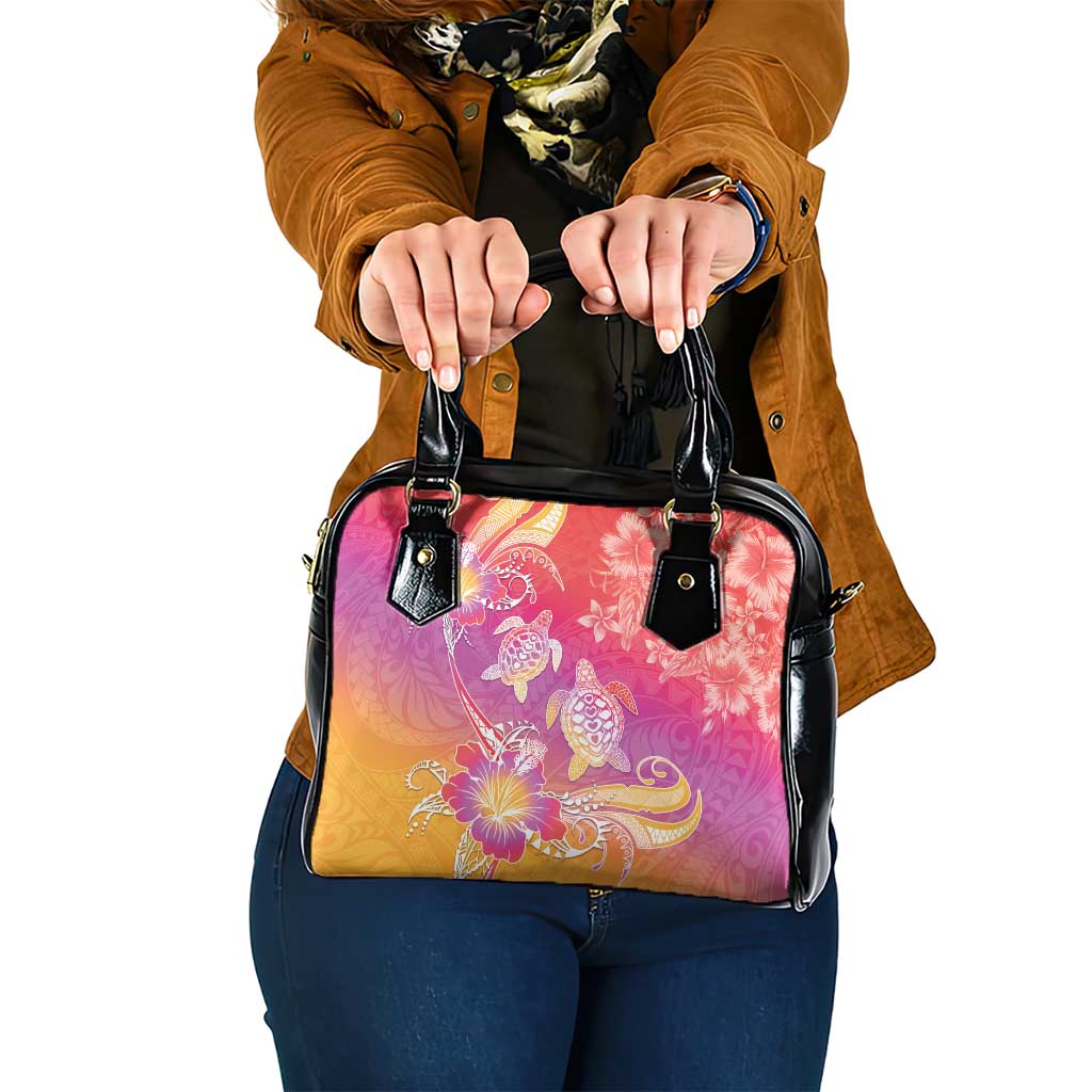 Polynesia Sea Turtle Couple Shoulder Handbag One Soul One Love