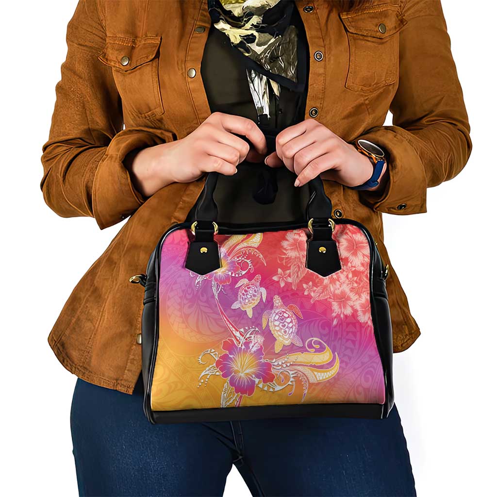 Polynesia Sea Turtle Couple Shoulder Handbag One Soul One Love