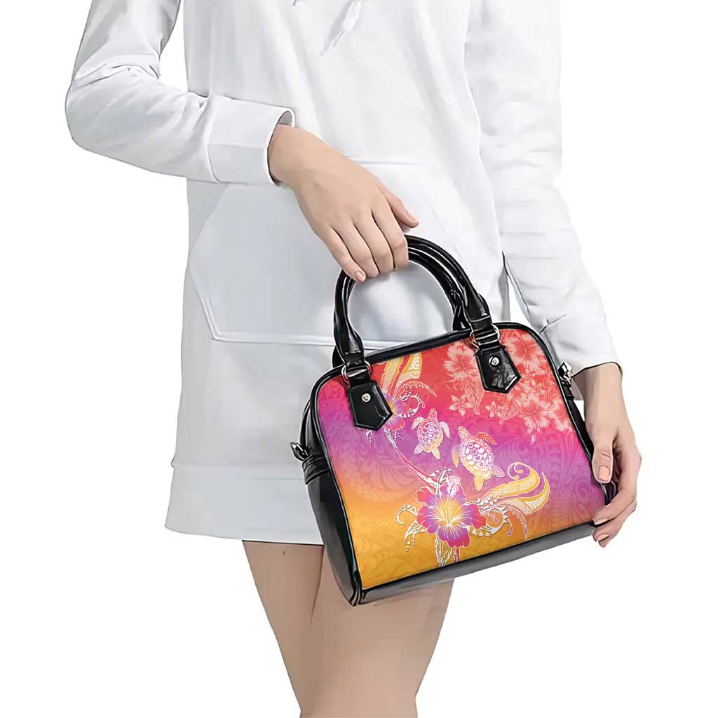 Polynesia Sea Turtle Couple Shoulder Handbag One Soul One Love