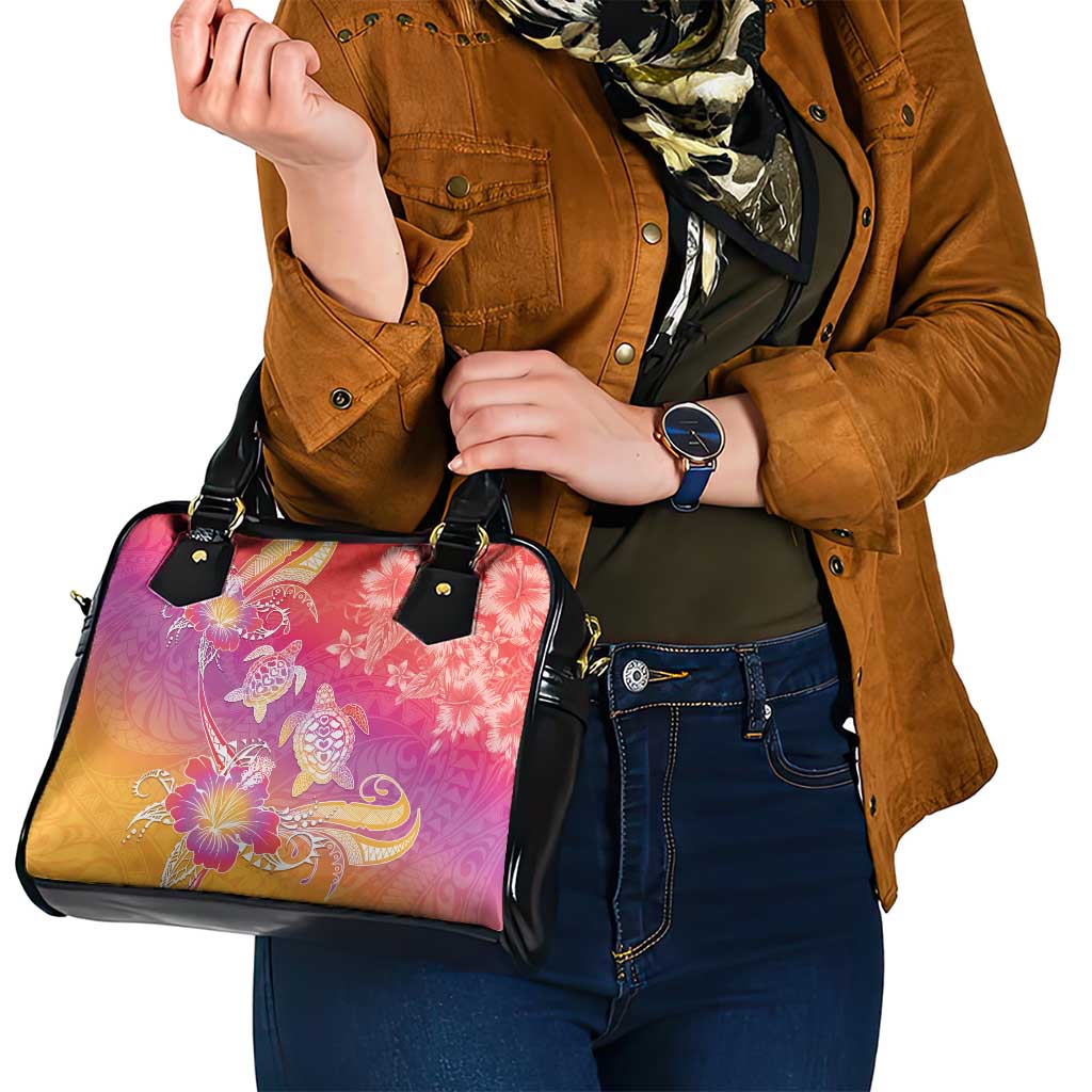 Polynesia Sea Turtle Couple Shoulder Handbag One Soul One Love