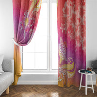 Polynesia Sea Turtle Couple Window Curtain One Soul One Love