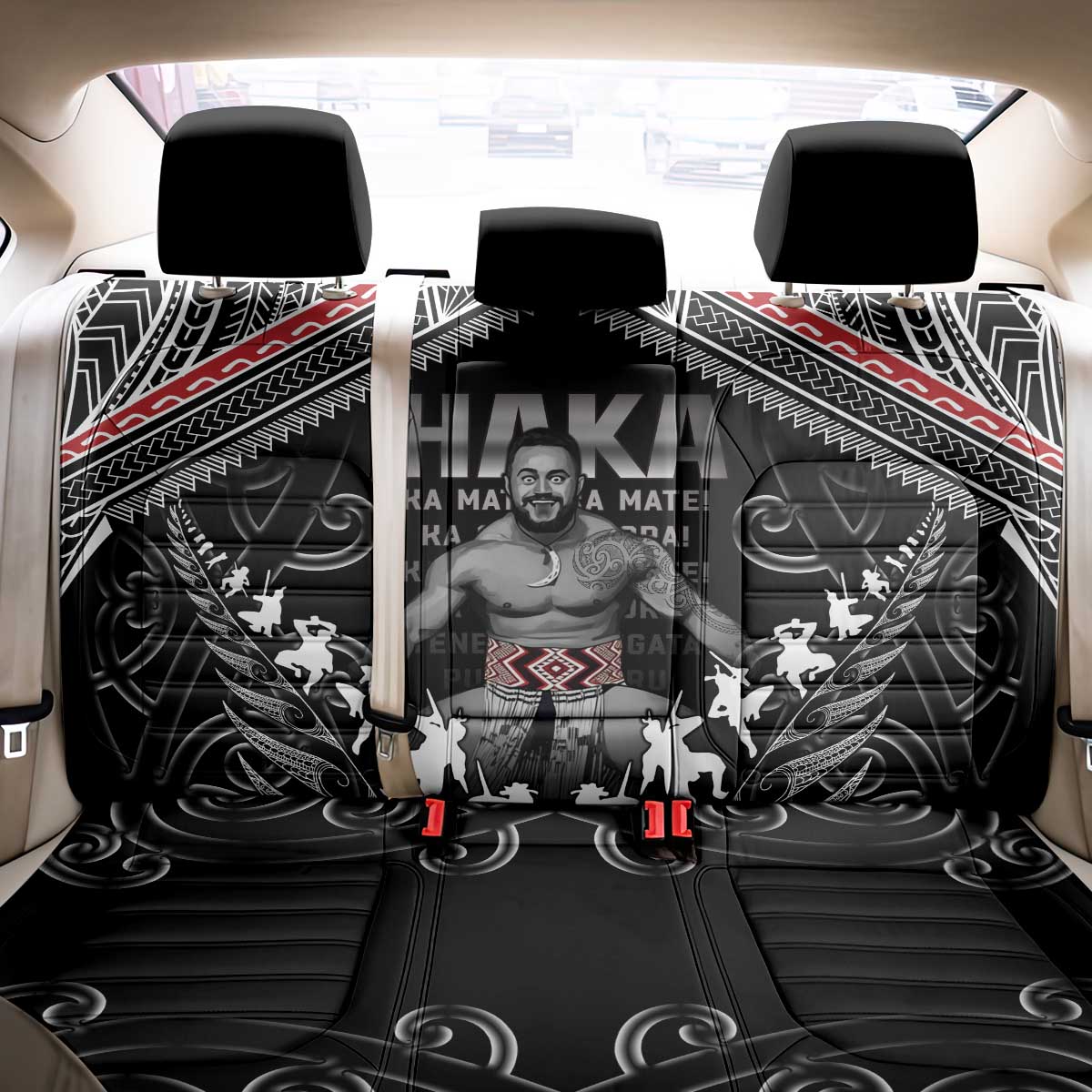 New Zealand Aotearoa Back Car Seat Cover Traditional Kapa Haka