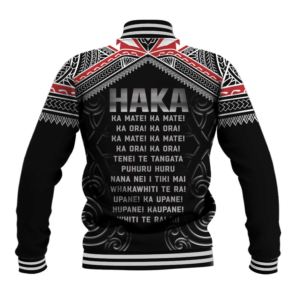 New Zealand Aotearoa Baseball Jacket Traditional Kapa Haka