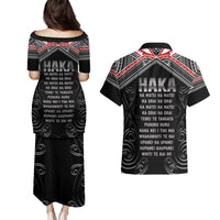 New Zealand Aotearoa Couples Matching Puletasi and Hawaiian Shirt Traditional Kapa Haka LT05 - Polynesian Pride
