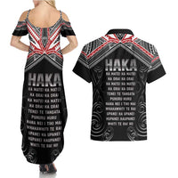 New Zealand Aotearoa Couples Matching Summer Maxi Dress and Hawaiian Shirt Traditional Kapa Haka LT05 - Polynesian Pride