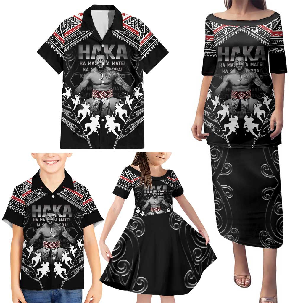 New Zealand Aotearoa Family Matching Puletasi and Hawaiian Shirt Traditional Kapa Haka LT05 - Polynesian Pride
