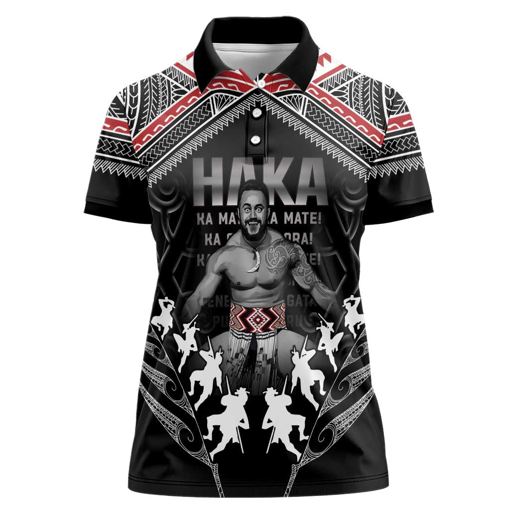 New Zealand Aotearoa Women Polo Shirt Traditional Kapa Haka
