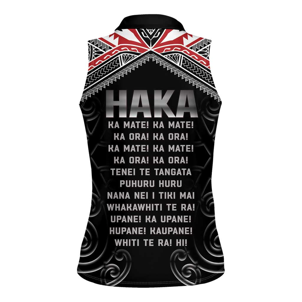 New Zealand Aotearoa Women Sleeveless Polo Shirt Traditional Kapa Haka LT05 - Polynesian Pride