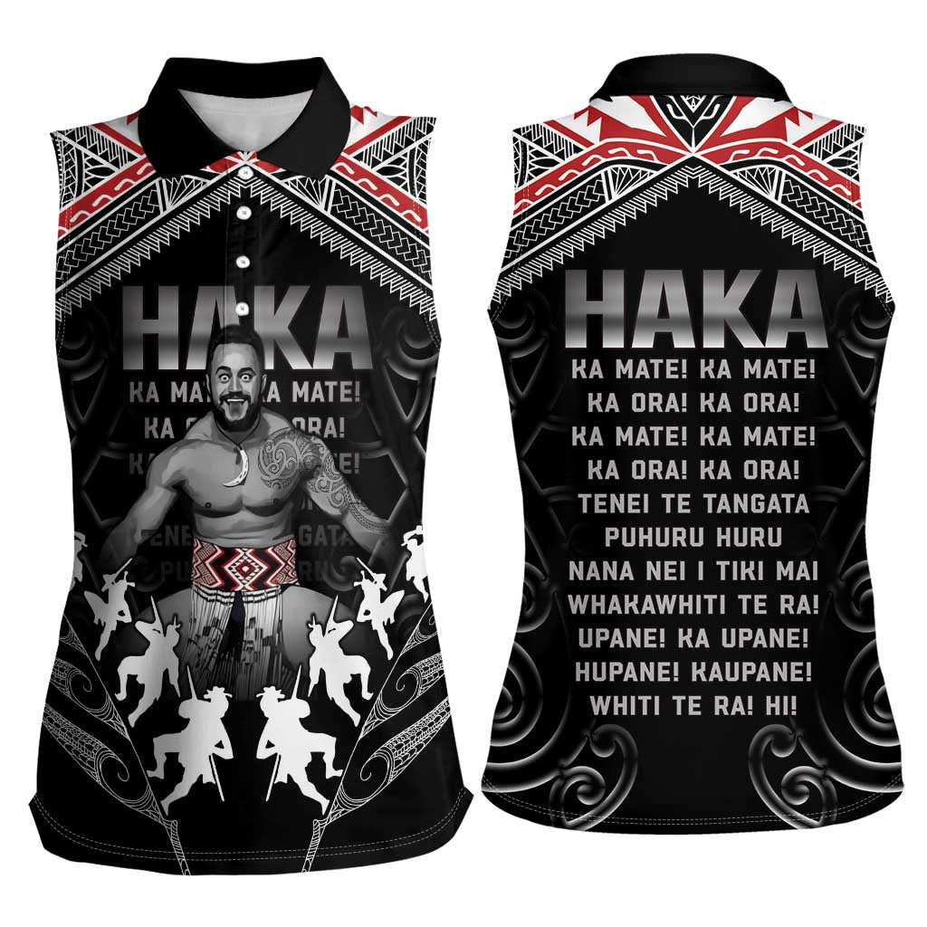 New Zealand Aotearoa Women Sleeveless Polo Shirt Traditional Kapa Haka LT05 - Polynesian Pride