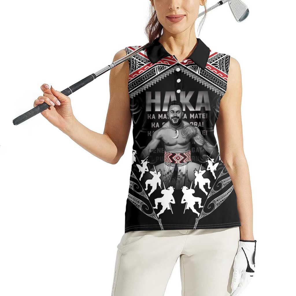 New Zealand Aotearoa Women Sleeveless Polo Shirt Traditional Kapa Haka LT05 - Polynesian Pride