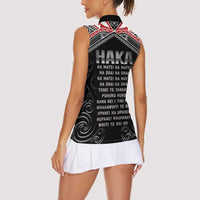 New Zealand Aotearoa Women Sleeveless Polo Shirt Traditional Kapa Haka LT05 - Polynesian Pride