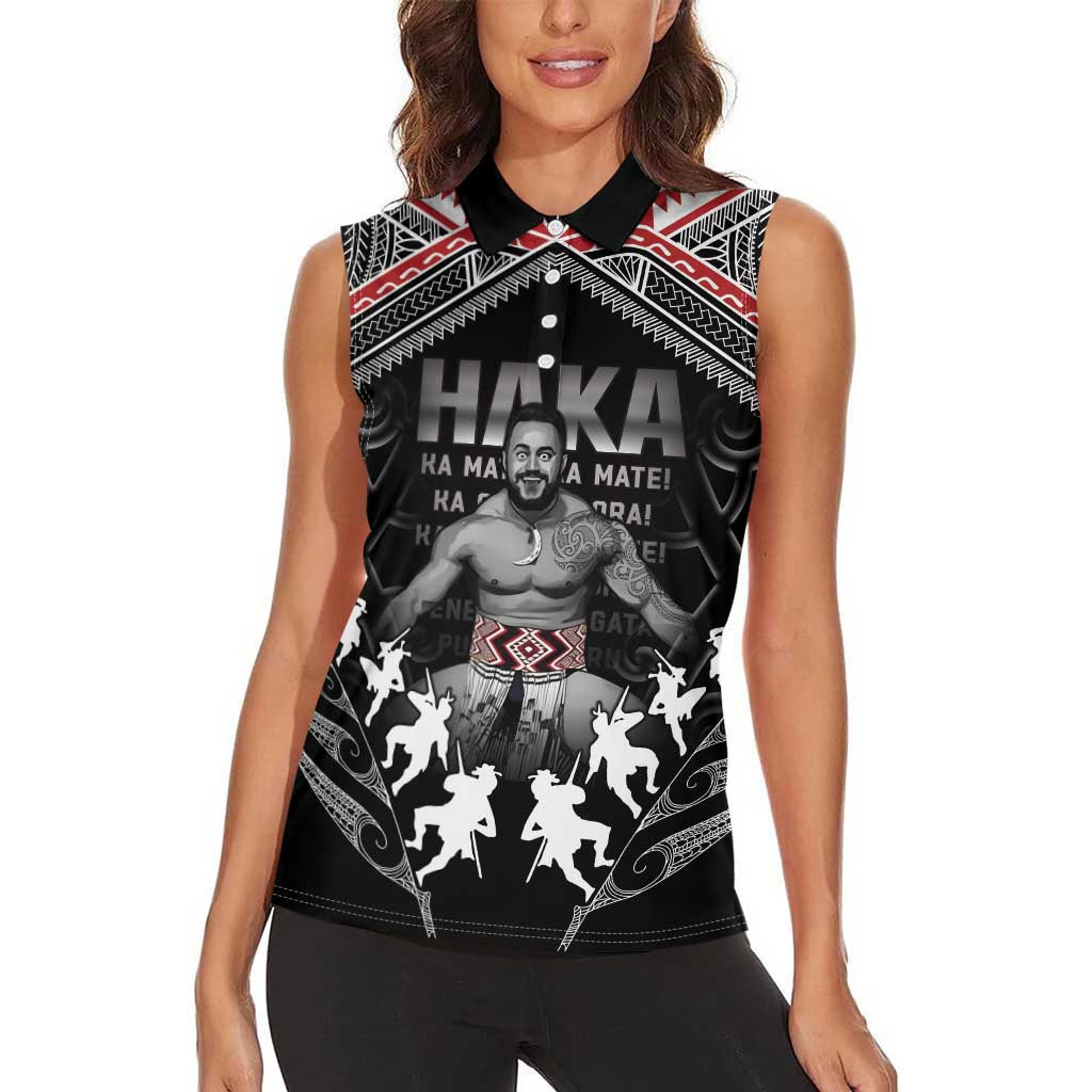 New Zealand Aotearoa Women Sleeveless Polo Shirt Traditional Kapa Haka LT05 - Polynesian Pride