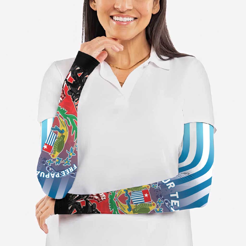 Personalised Free West Papua Arm Sleeves One People One Soul Unique Style - Polynesian Pride