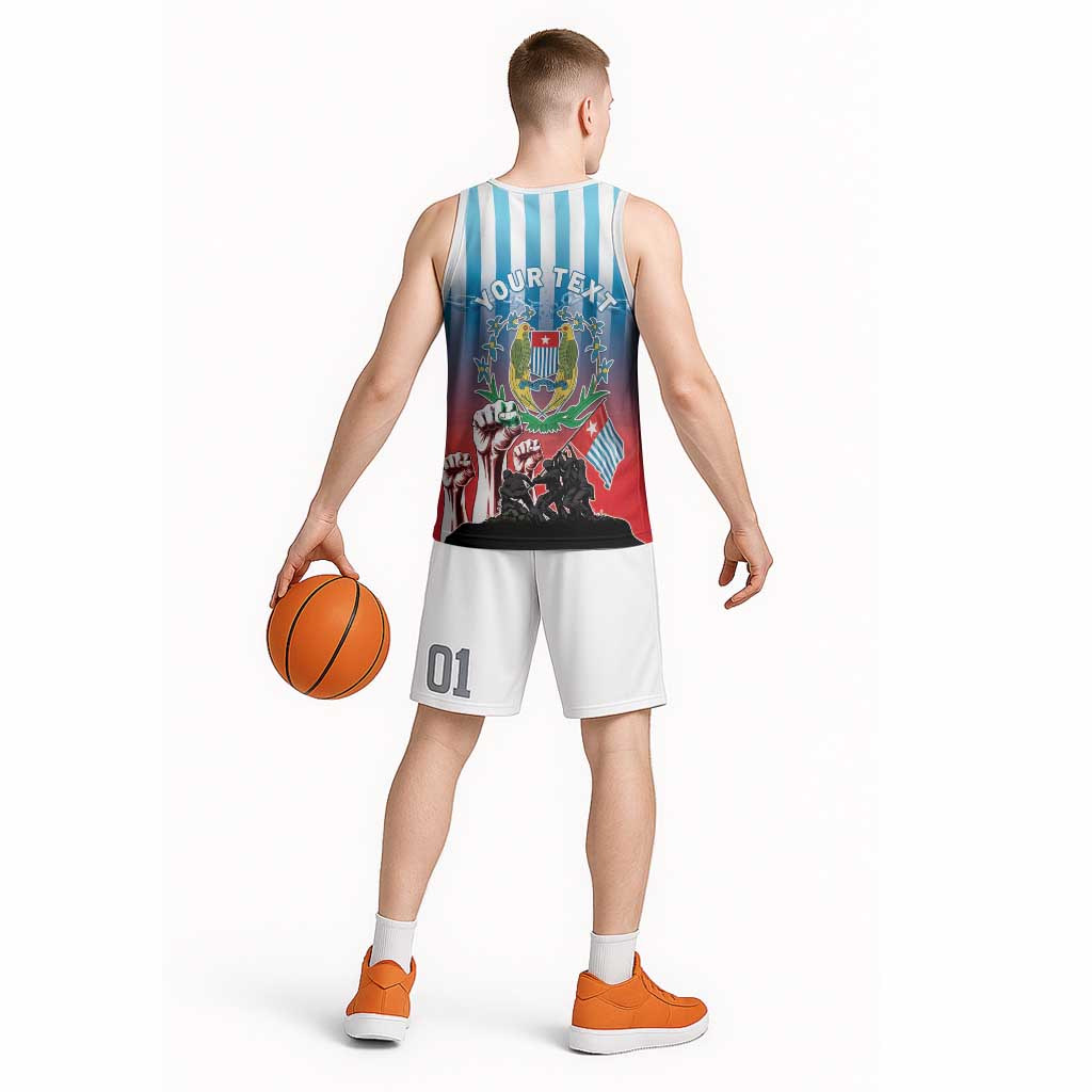 Personalised Free West Papua Basketball Jersey One People One Soul Unique Style - Polynesian Pride