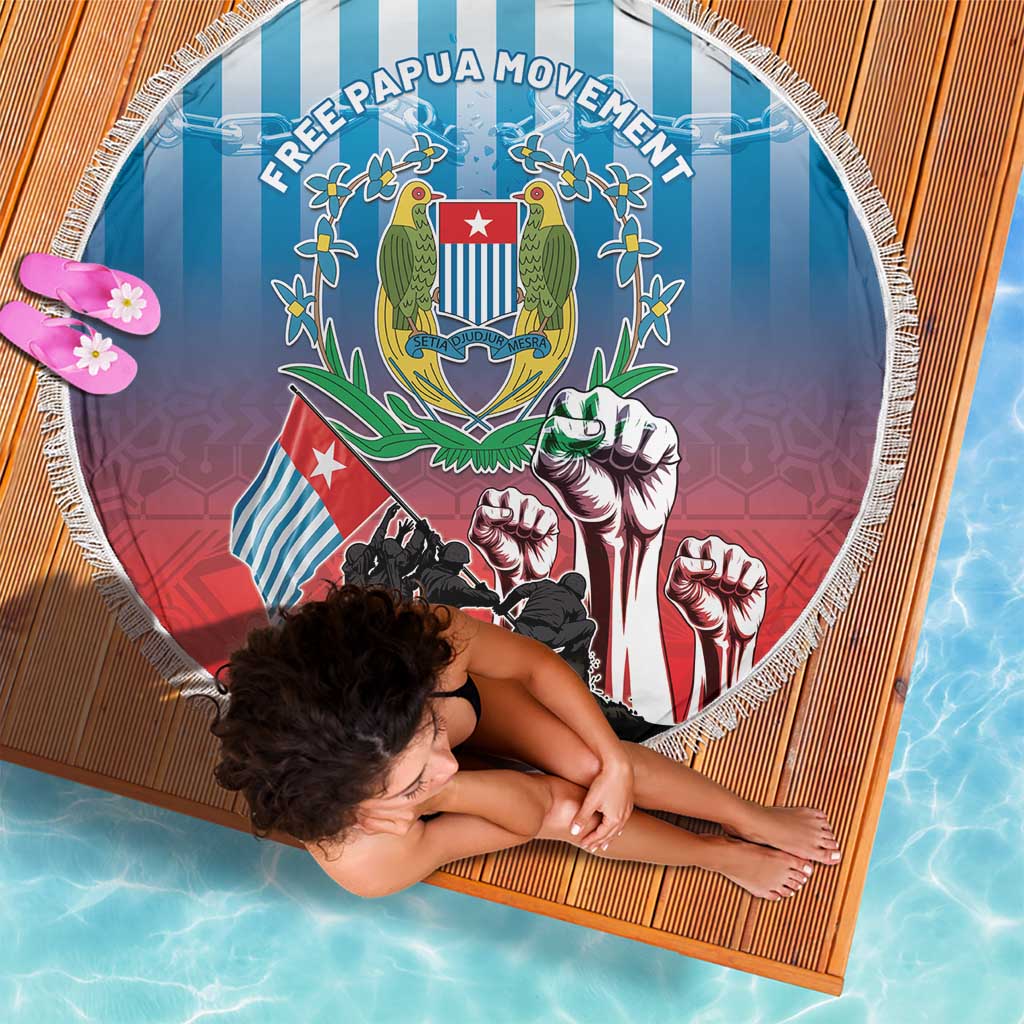 Free West Papua Beach Blanket One People One Soul Unique Style LT05 - Polynesian Pride