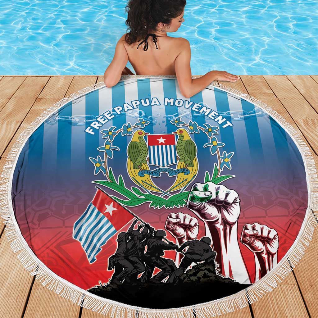 Free West Papua Beach Blanket One People One Soul Unique Style LT05 - Polynesian Pride