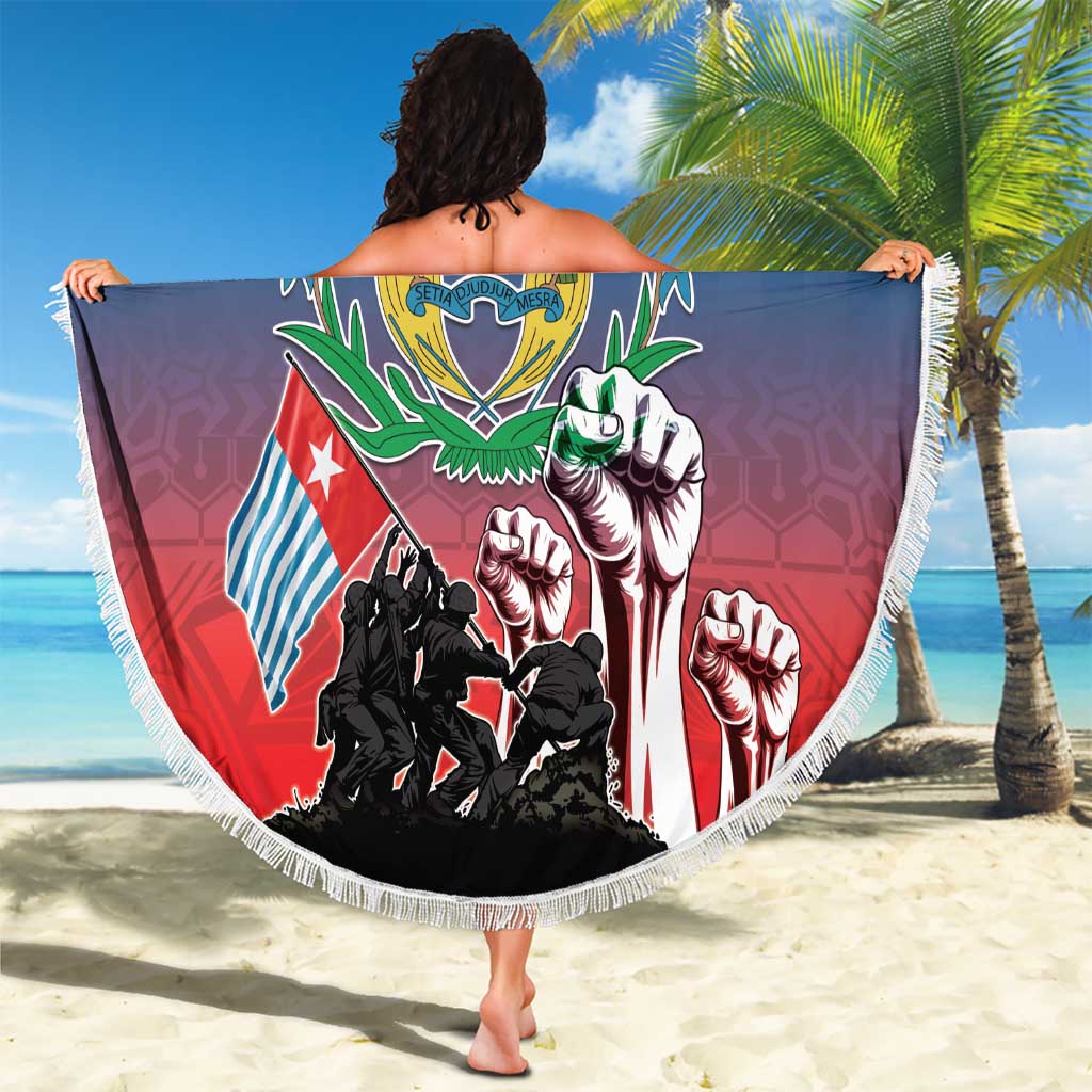 Free West Papua Beach Blanket One People One Soul Unique Style LT05 - Polynesian Pride