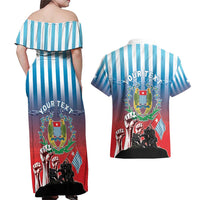 Personalised Free West Papua Couples Matching Off Shoulder Maxi Dress and Hawaiian Shirt One People One Soul Unique Style LT05 - Polynesian Pride