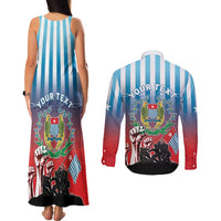 Personalised Free West Papua Couples Matching Tank Maxi Dress and Long Sleeve Button Shirt One People One Soul Unique Style LT05 - Polynesian Pride