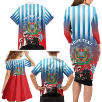 Personalised Free West Papua Family Matching Long Sleeve Bodycon Dress and Hawaiian Shirt One People One Soul Unique Style LT05 - Polynesian Pride