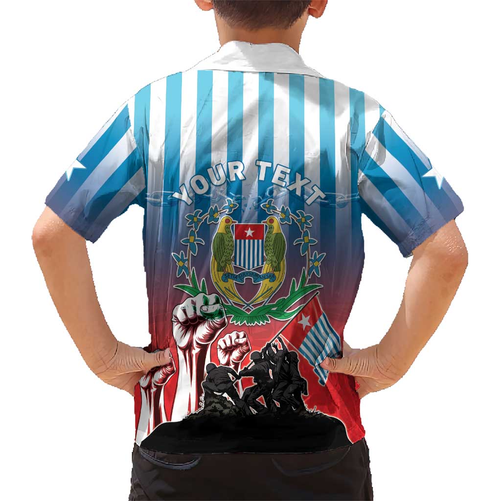 Personalised Free West Papua Kid Hawaiian Shirt One People One Soul Unique Style LT05 - Polynesian Pride