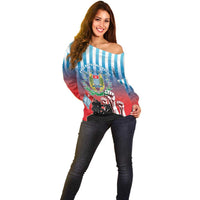Personalised Free West Papua Off Shoulder Sweater One People One Soul Unique Style - Polynesian Pride