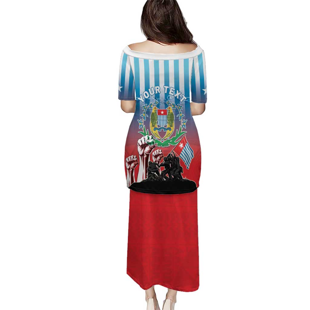 Personalised Free West Papua Puletasi One People One Soul Unique Style - Polynesian Pride