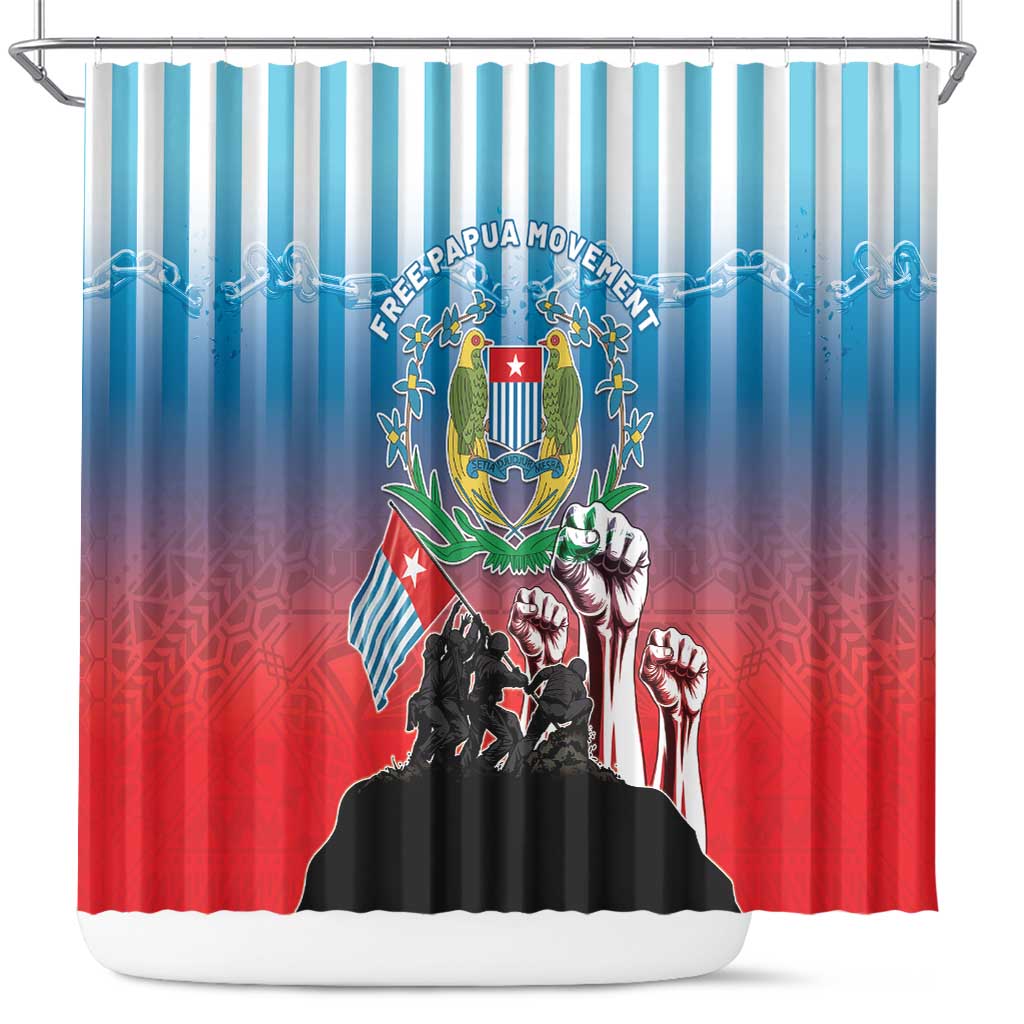Free West Papua Shower Curtain One People One Soul Unique Style - Polynesian Pride