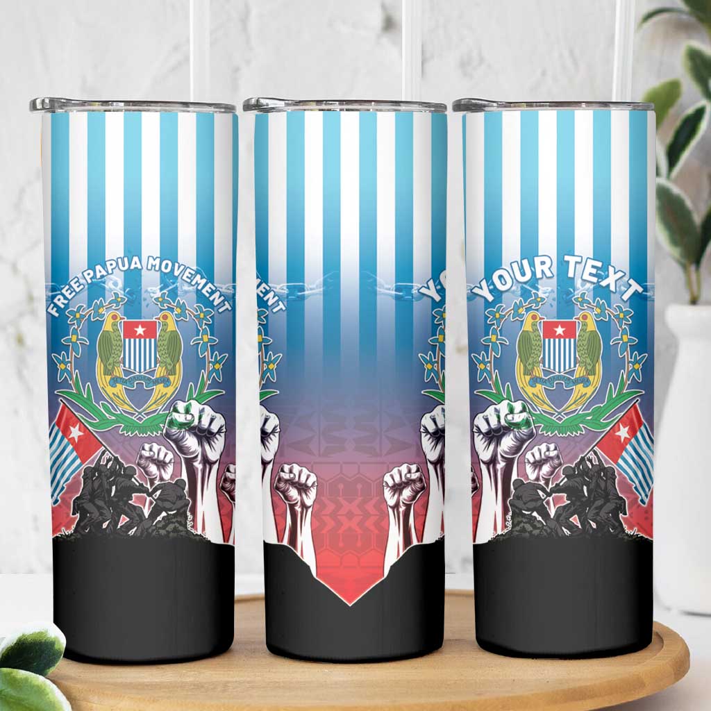 Personalised Free West Papua Skinny Tumbler One People One Soul Unique Style LT05 - Polynesian Pride