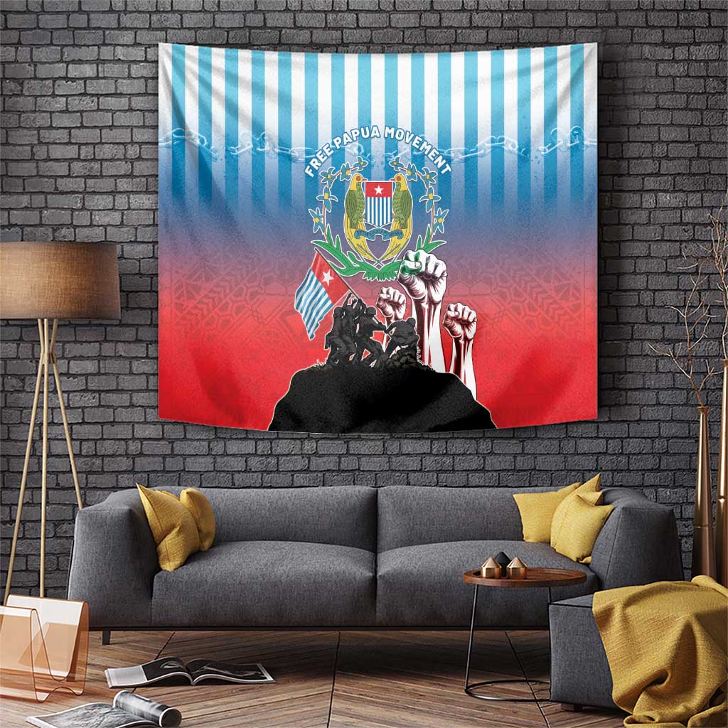 Free West Papua Tapestry One People One Soul Unique Style - Polynesian Pride