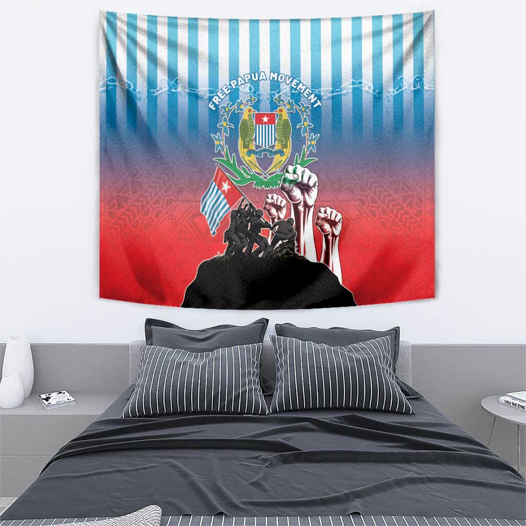Free West Papua Tapestry One People One Soul Unique Style - Polynesian Pride