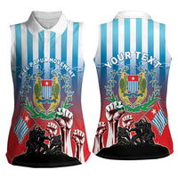 Personalised Free West Papua Women Sleeveless Polo Shirt One People One Soul Unique Style LT05 - Polynesian Pride