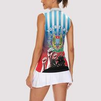Personalised Free West Papua Women Sleeveless Polo Shirt One People One Soul Unique Style LT05 - Polynesian Pride