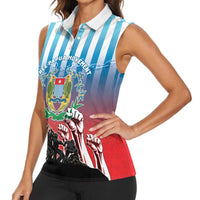 Personalised Free West Papua Women Sleeveless Polo Shirt One People One Soul Unique Style LT05 - Polynesian Pride