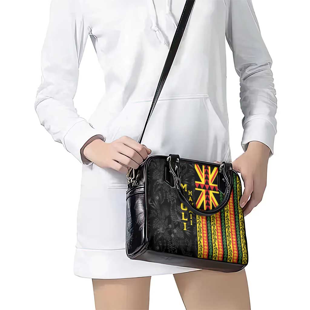 Hawaii Maoli Spirit Shoulder Handbag Kakau Pattern With Flower Lei LT05 - Polynesian Pride
