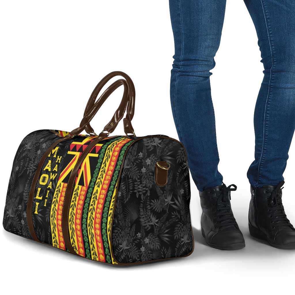 Hawaii Maoli Spirit Travel Bag Kakau Pattern With Flower Lei LT05 - Polynesian Pride