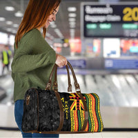 Hawaii Maoli Spirit Travel Bag Kakau Pattern With Flower Lei LT05 - Polynesian Pride