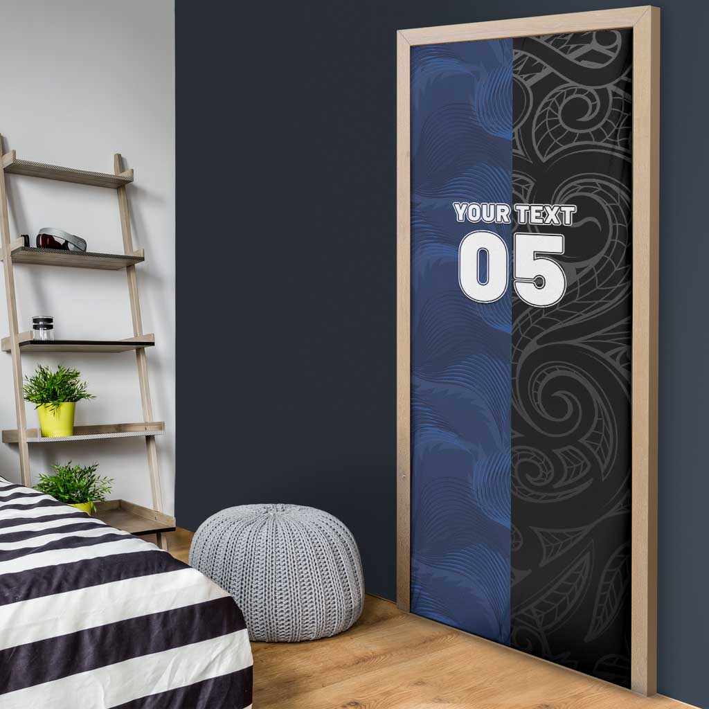 France And New Zealand Rugby Custom Door Cover Les Bleus Rooster With Maori Tiki LT05 - Polynesian Pride