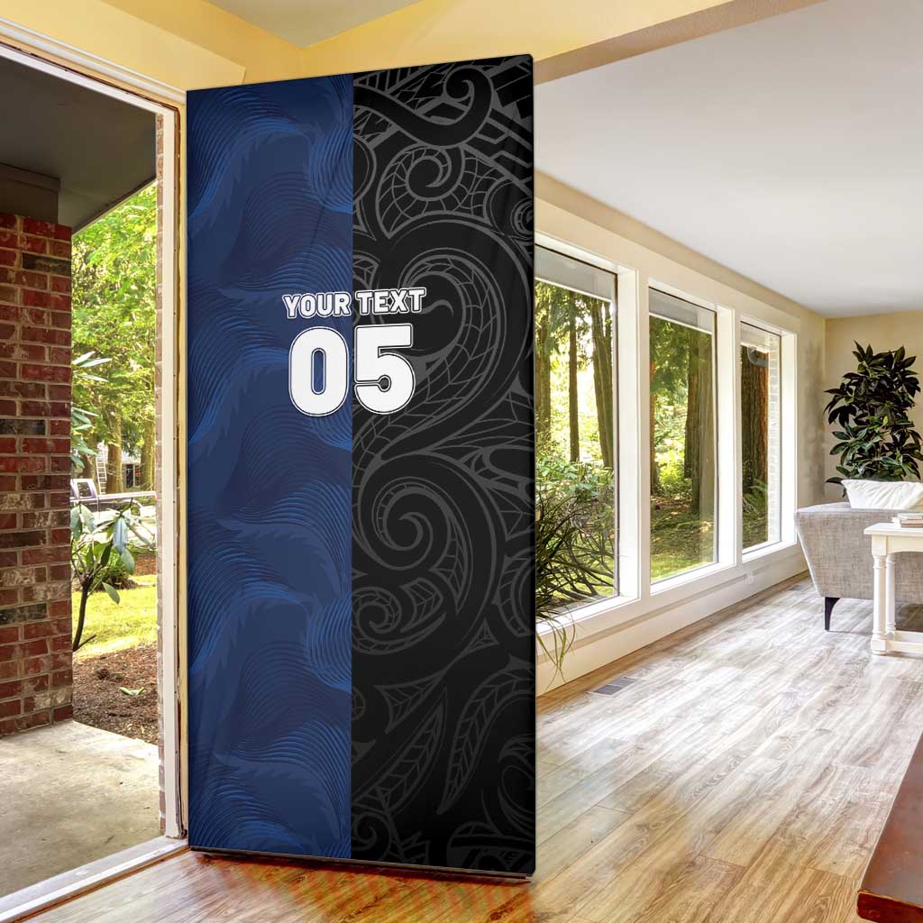 France And New Zealand Rugby Custom Door Cover Les Bleus Rooster With Maori Tiki LT05 - Polynesian Pride