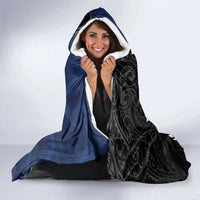 France And New Zealand Rugby Hooded Blanket Les Bleus Rooster With Maori Tiki LT05 - Polynesian Pride