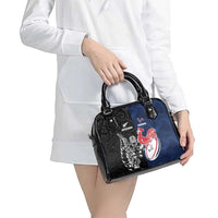 France And New Zealand Rugby Shoulder Handbag Les Bleus Rooster With Maori Tiki LT05 - Polynesian Pride