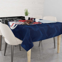 France And New Zealand Rugby Tablecloth Les Bleus Rooster With Maori Tiki LT05 - Polynesian Pride